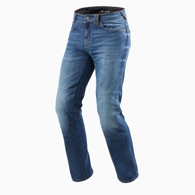 Jeans Uomo Revit Philly 2 LF Blu Medio L36 Allungato - Jeans per Moto
