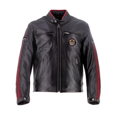 Giacca In Pelle Helstons Ace 10 Ans Nero - Giacche Moto in Pelle