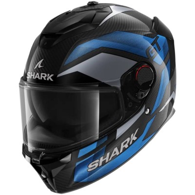 Casco Integrale Shark Spartan Gt Pro Carbon Ritmo Blu Chrome - Caschi Moto Integrali