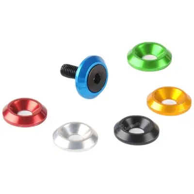 Rondella Vite Testa Conica M6 D6 22 Nero Lucido RCM6NER Lightech - Dadi e Rondelle
