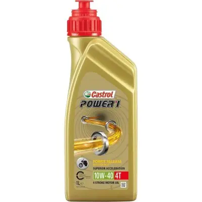 Olio Moto 4 Tempi Castrol Power 1 4T 10W-40 1 Litro H FV - Olio Cambio Moto