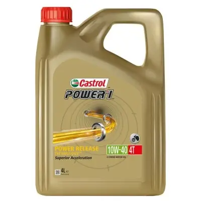 Olio Moto 4 Tempi Castrol Power 1 4T 10W-40 4 Litri H FV - Olio Cambio Moto