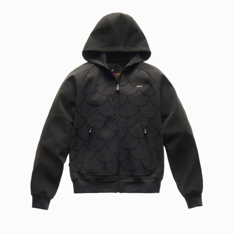 Felpa In Tessuto Blauer Easy Man Open Hoodie Carp Grigio Antracite M