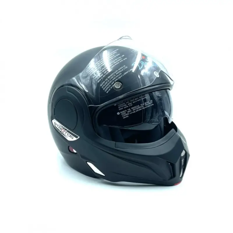 Casco Dieffe 86 Per Moto E Scooter – Omologato ECE, Visierino Parasole Integrato, Nero Opaco