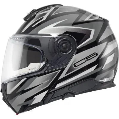 Casco Modulare Schuberth C5 ECE Dekor Zenith Black - Caschi Moto Modulari