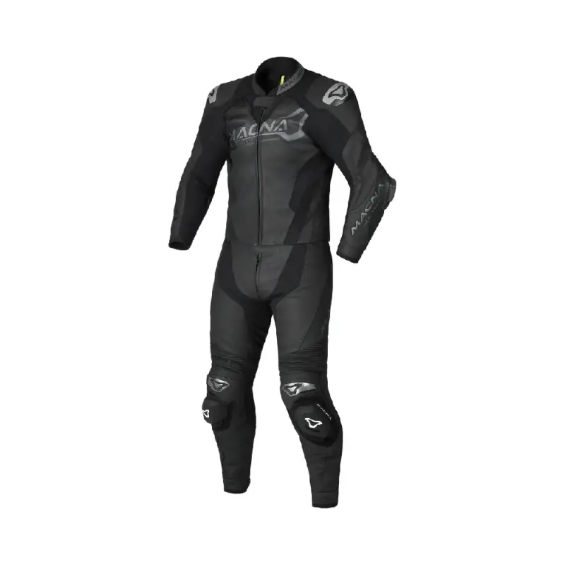 Tuta Divisibile In Pelle Macna Blitz 2pc Nero UOMO 46