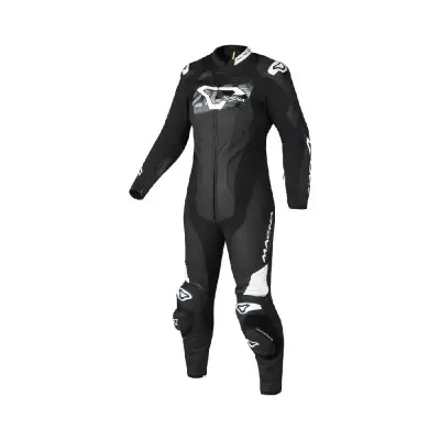 Tuta Intera Donna In Pelle Macna Blitz 1pc Nero Bianco - Tute Moto Donna