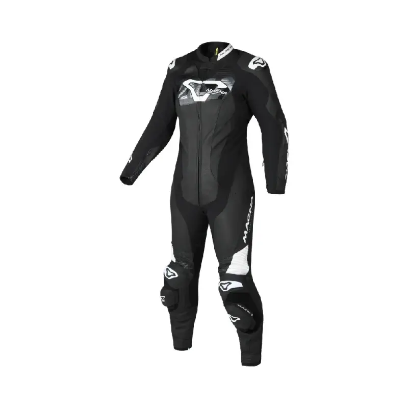 Tuta Intera Donna In Pelle Macna Blitz 1pc Nero Bianco DONNA 36