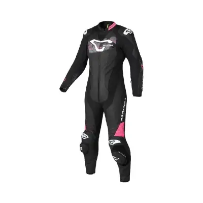 Tuta Intera Donna In Pelle Macna Blitz 1pc Nero Rosa - Tute Moto Donna