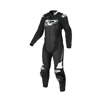 Tuta Divisibile Donna In Pelle Macna Blitz 2pc Nero Bianco - Tute Moto Donna