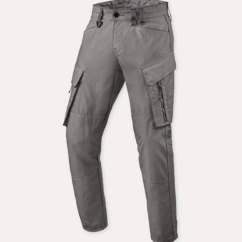 Pantaloni In Tessuto Cargo Revit Tristan Tapered Grigio Extra Accorciato L30 W36
