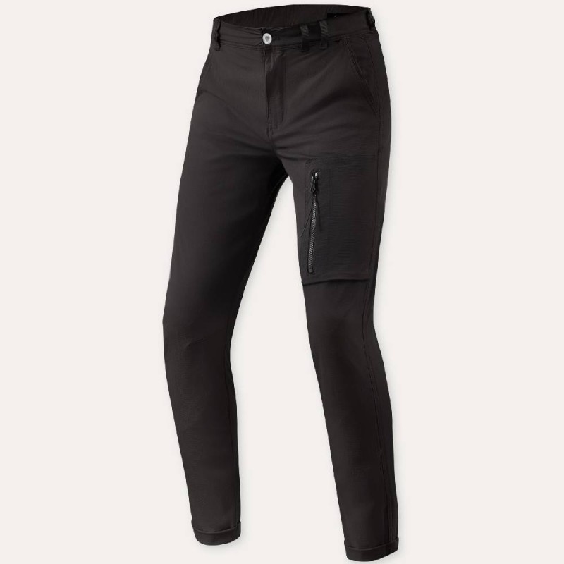 Pantaloni In Tessuto Revit Chino Terry Skinny Nero L30 Extra Accorciato W34
