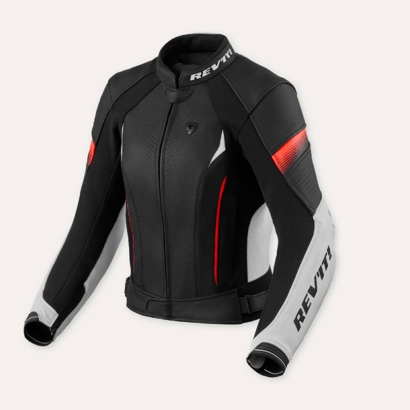 Giacca Donna In Pelle Revit Xena 4 Nero Bianco Rosso DONNA 46