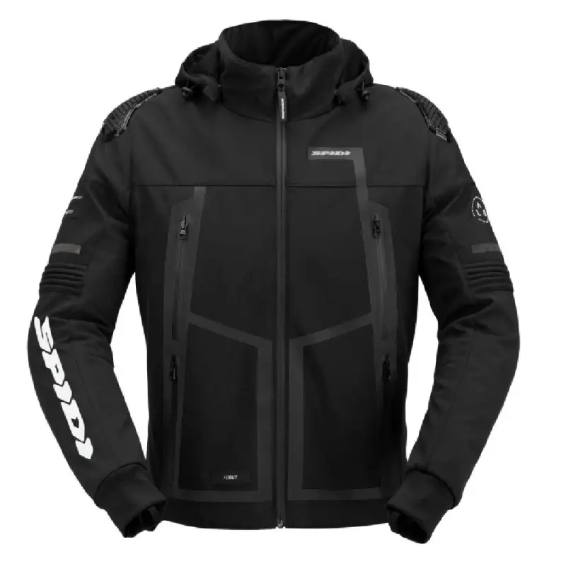 Giacca Moto Impermeabile Spidi Hoodie Warrior H2Out Nero M