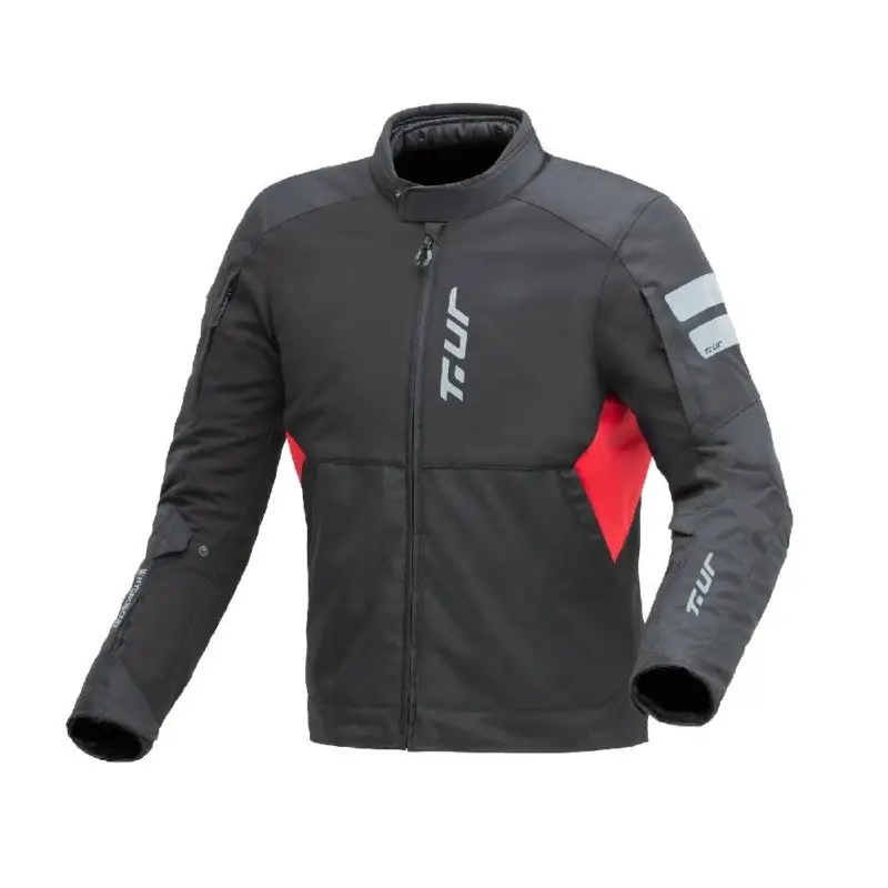 Giacca In Tessuto T.ur Garda Hydroscud Nero Rosso S