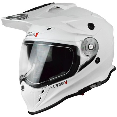 Casco Enduro Just1 J34 Solid Bianco - Caschi On-Off Touring