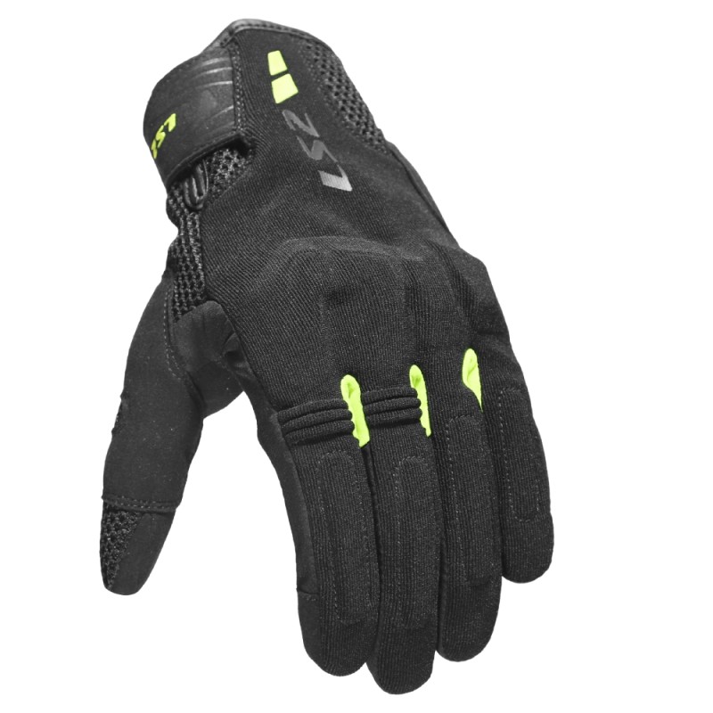 Guanti in Tessuto LS2 Dart III Nero H-v Giallo 3XL