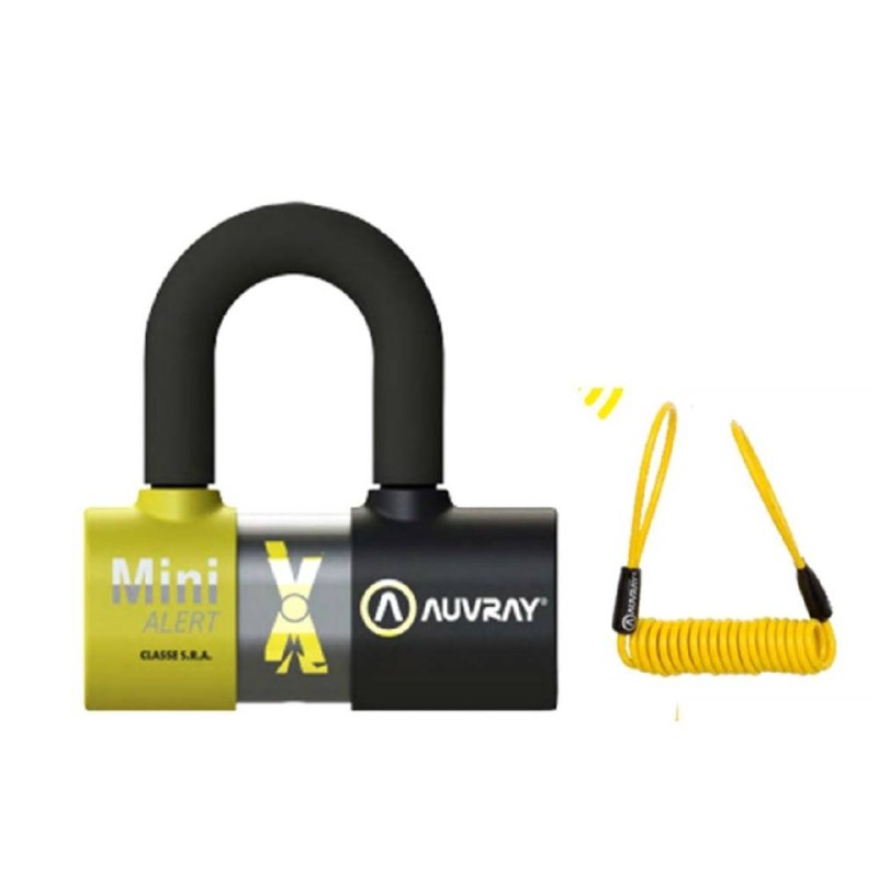 Bloccadisco Auvray Xtrem Mini Allert SRA + Cavo Di Ritorno Nero Giallo