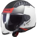 Casco Jet Ls2 OF600 Copter Urbane Opaco Bianco Rosso