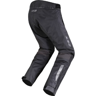 Pantalone Moto in Tessuto Ls2 Chart Evo Nero Modello Accorciato - Pantaloni Moto in Tessuto
