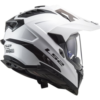 Casco Touring Ls2 Mx701 Explorer Solid Bianco - Caschi On-Off Touring