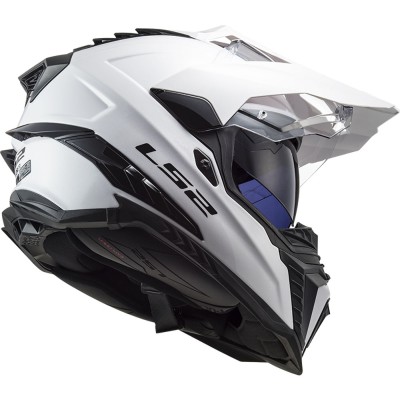 Casco Touring Ls2 Mx701 Explorer Solid Bianco - Caschi On-Off Touring