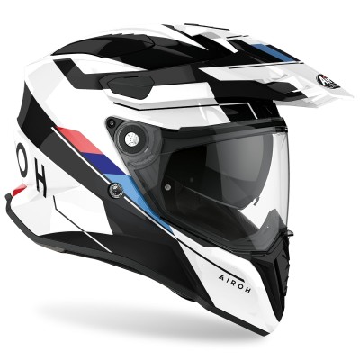 Casco Touring Airoh Commander Skill Bianco Lucido - Caschi On-Off Touring