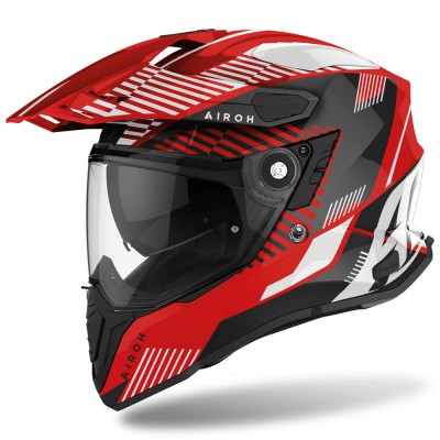Casco Touring Airoh Commander Boost Rosso Lucido - Caschi On-Off Touring