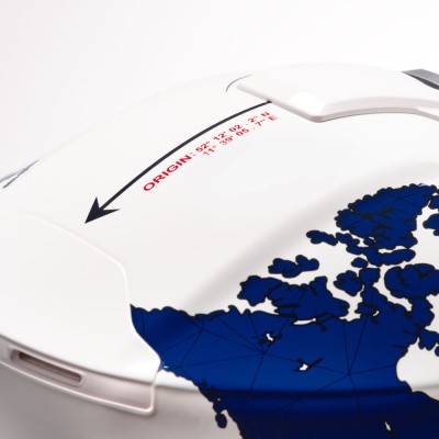 Casco Modulare Schuberth C5 ECE Globe Blu Bianco Rosso - Caschi Moto Modulari