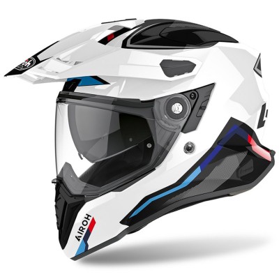 Casco Touring Airoh Commander Factor Bianco Lucido - Caschi On-Off Touring