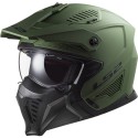 Casco Crossover Ls2 OF606 Drifter Solid Verde Militare Opaco
