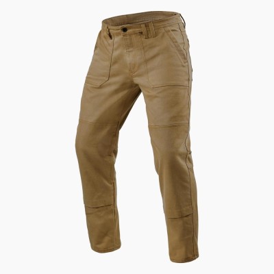 Pantaloni in Tessuto Rev'it Davis Tf Cammello Scuro Standard - Pantaloni Moto in Tessuto