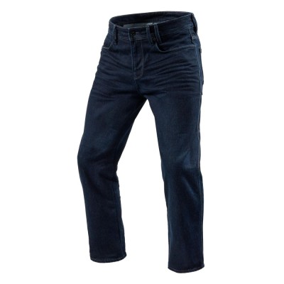 Jeans Uomo Revit Lombard 3 Rf Blu Scuro Slavato L34 Standard - Jeans per Moto