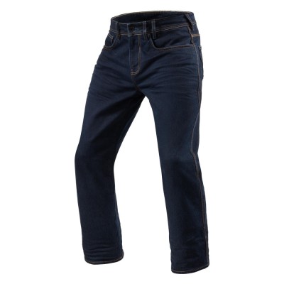 Jeans Uomo Revit Philly 3 Lf Blu Scuro Slavato L34 Standard - Jeans per Moto