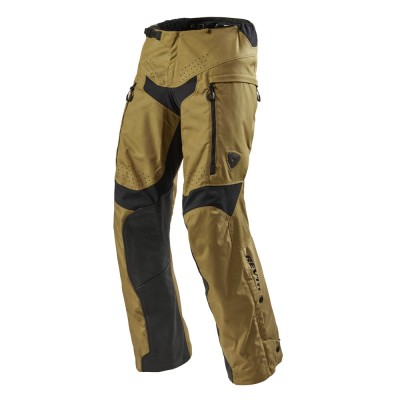 Pantaloni in Tessuto Rev'it Continent Giallo Ocra Normale - Pantaloni Moto in Tessuto