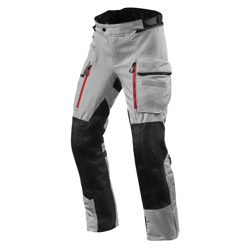 Pantaloni In Tessuto Revit Sand 4 H2O Argento Nero Accorciato - Pantaloni e Leggins Moto in Tessuto