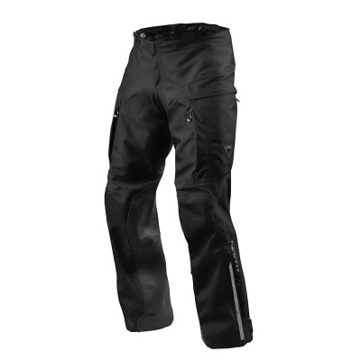 Pantaloni in Tessuto Rev'it Component H2O Nero Accorciato - Pantaloni Moto in Tessuto