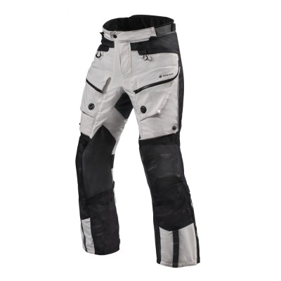 Pantaloni in Tessuto Rev'it Defender 3 Gtx Argento Nero Accorciato - Pantaloni e Leggins Moto in Tessuto