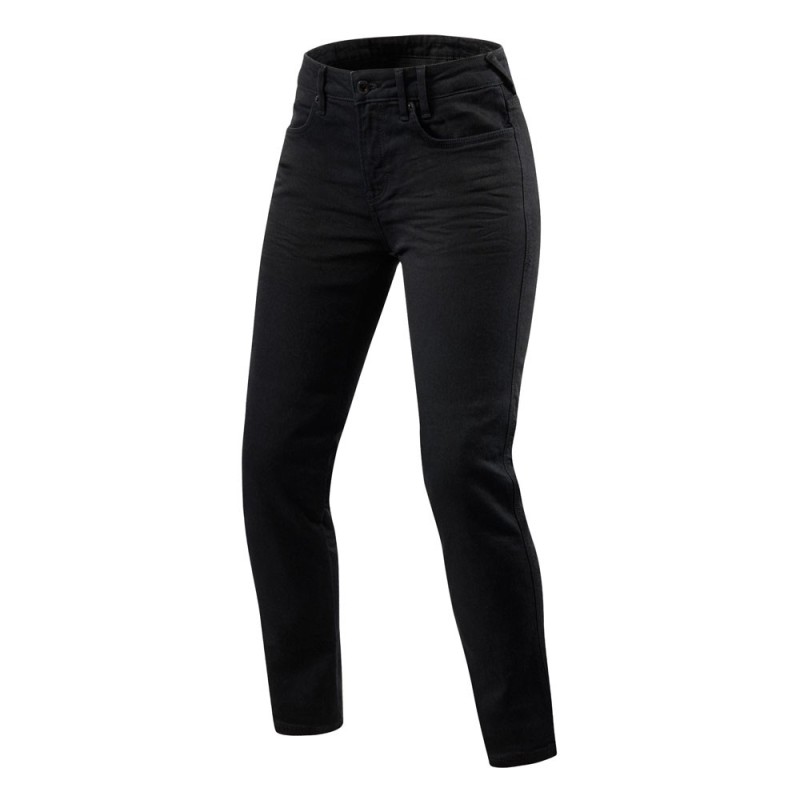 Jeans Donna Revit Maple 2 Ladies Sk Nero L30 Accorciato - Pantaloni Moto Donna