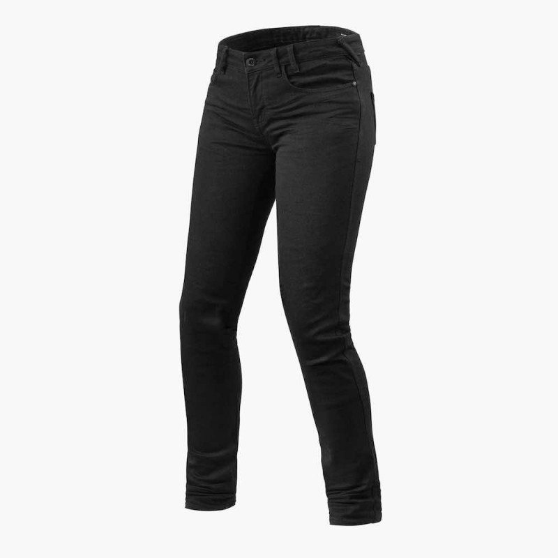 Jeans Donna Revit Maple Ladies Nero L30 Accorciato - Pantaloni Moto Donna
