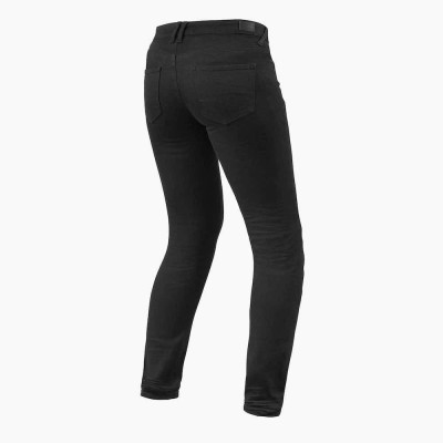 Jeans Donna Revit Maple Ladies Nero L30 Accorciato - Pantaloni Moto Donna