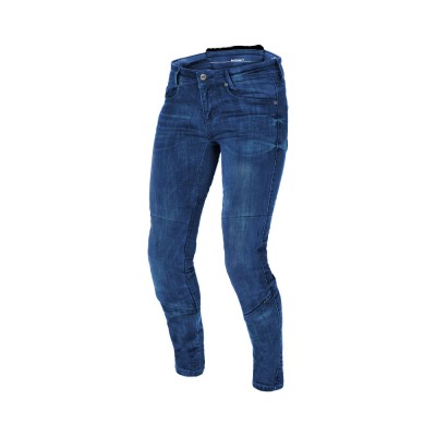 Jeans Donna Macna Jenny Stampa Blu Accorciato - Pantaloni Moto Donna