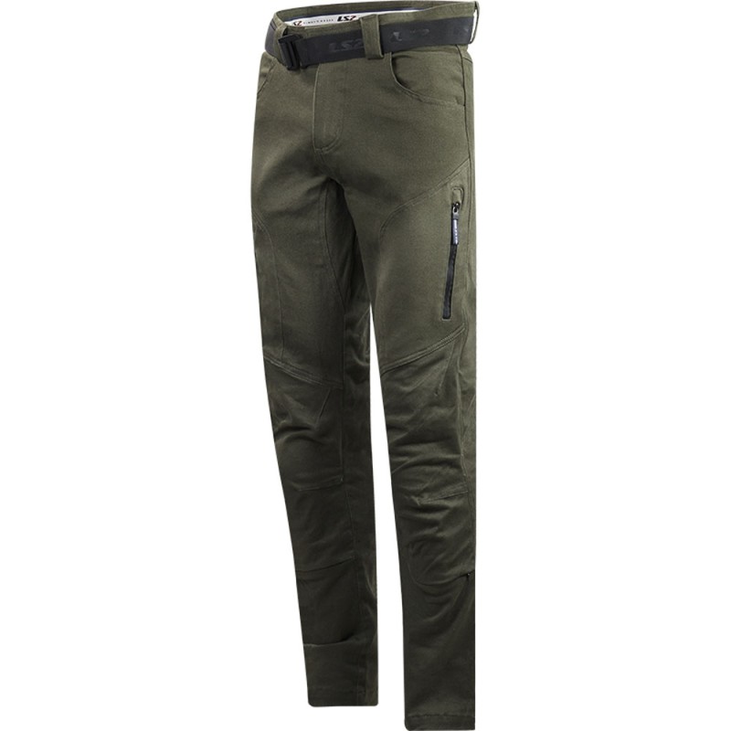 Pantalone Moto in Tessuto Ls2 Straight Verde Oliva - Pantaloni Moto in Tessuto