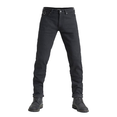 Jeans Uomo Pando Moto Steel Black 02 L36 Allungato Nero - Jeans per Moto