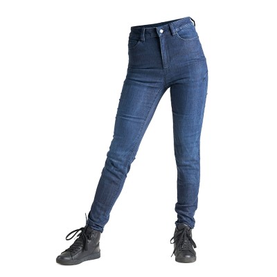 Jeans Donna Pando Moto Kusari Cor 02 L32 Standard Blu - Pantaloni Moto Donna