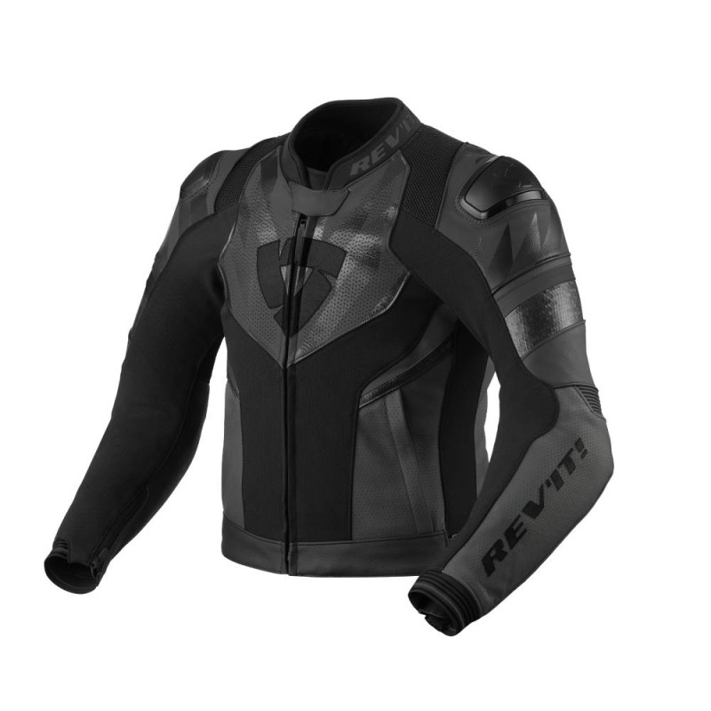 Giacca In Pelle Revit Hyperspeed 2 Air Nero Antracite - Giacche Moto in Pelle