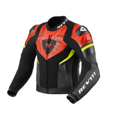 Giacca In Pelle Revit Hyperspeed 2 Air Nero Rosso - Giacche Moto in Pelle