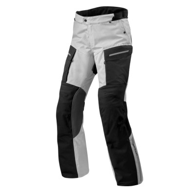 Pantaloni In Tessuto Revit Offtrack 2 H2O Nero Argento Allungato - Pantaloni e Leggins Moto in Tessuto