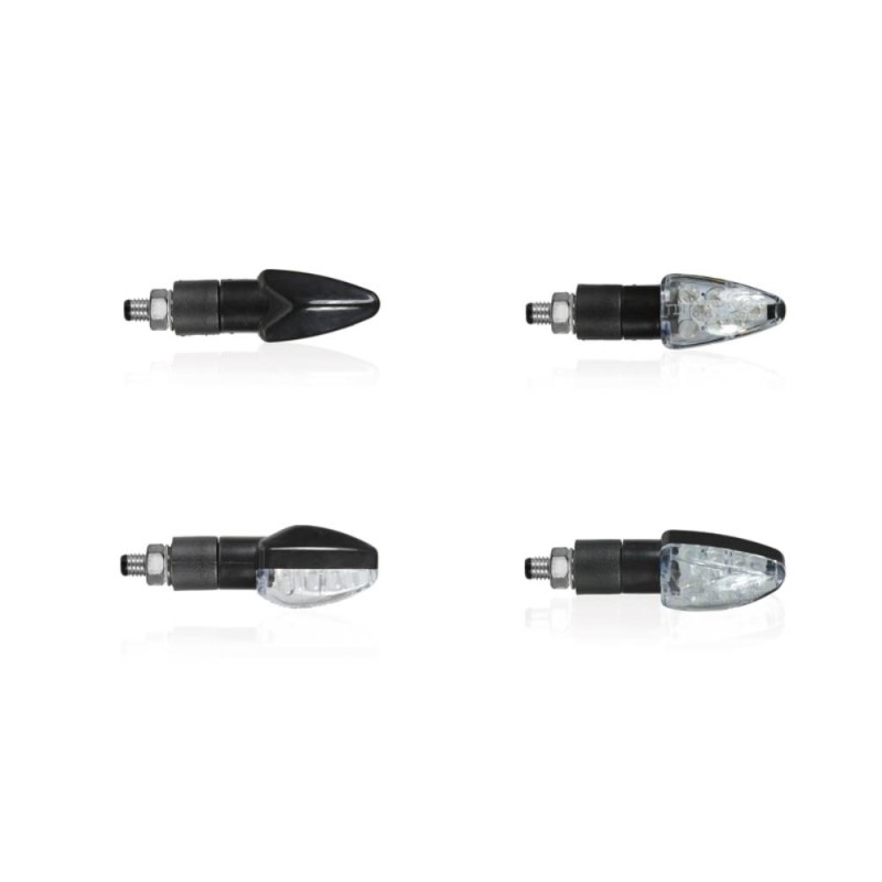 Frecce Moto Chaft LED Focus Nero Trasparente IN1114 - Frecce Moto