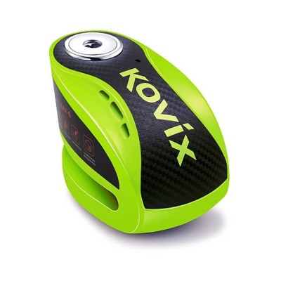 Bloccadisco Con Allarme Kovix KNX10-FG Verde Fluo - Bloccadisco